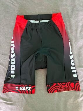 LifeSport Black and Red Cycling Shorts